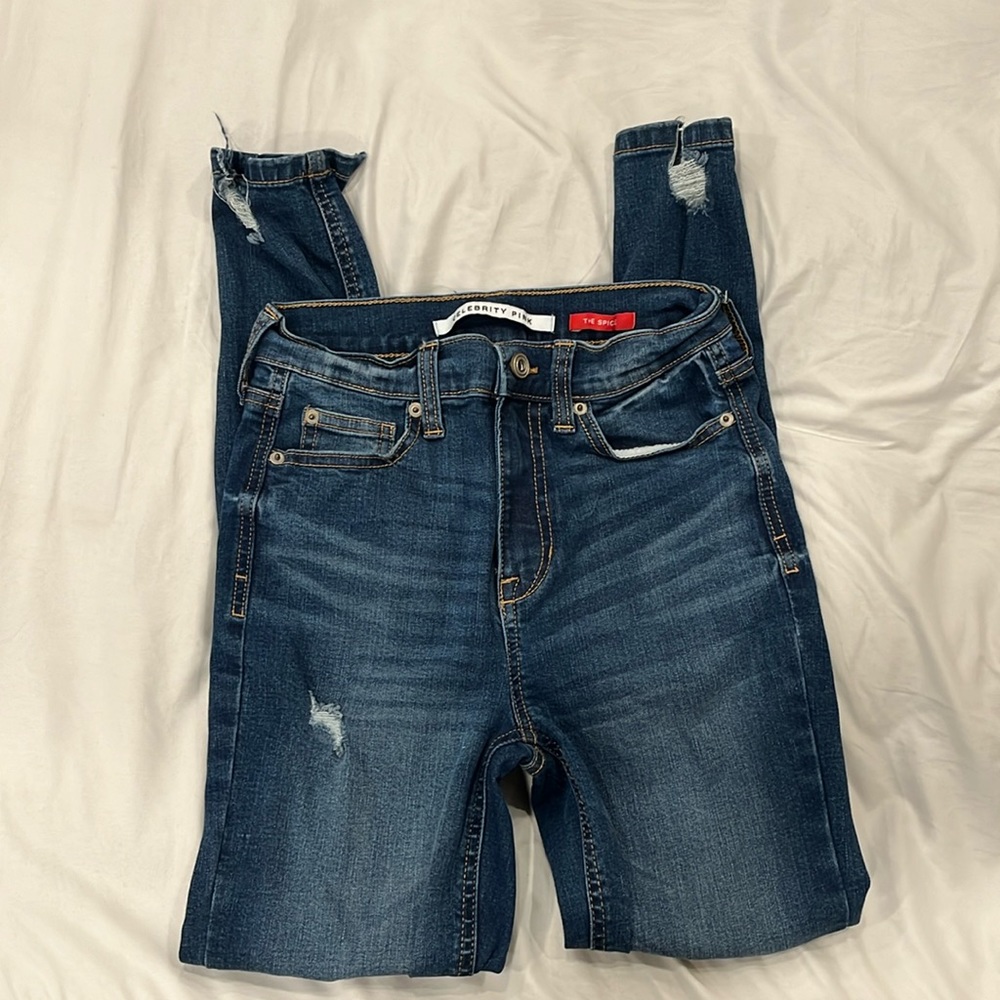 Skinny Distressed Jeans!  Size 26!  EUC